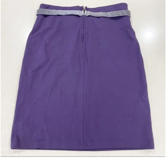 NWOT Anthropologie Girls of Savoy Purple Gray Velvet Holiday Skirt 8 M Medium - Picture 4 of 4